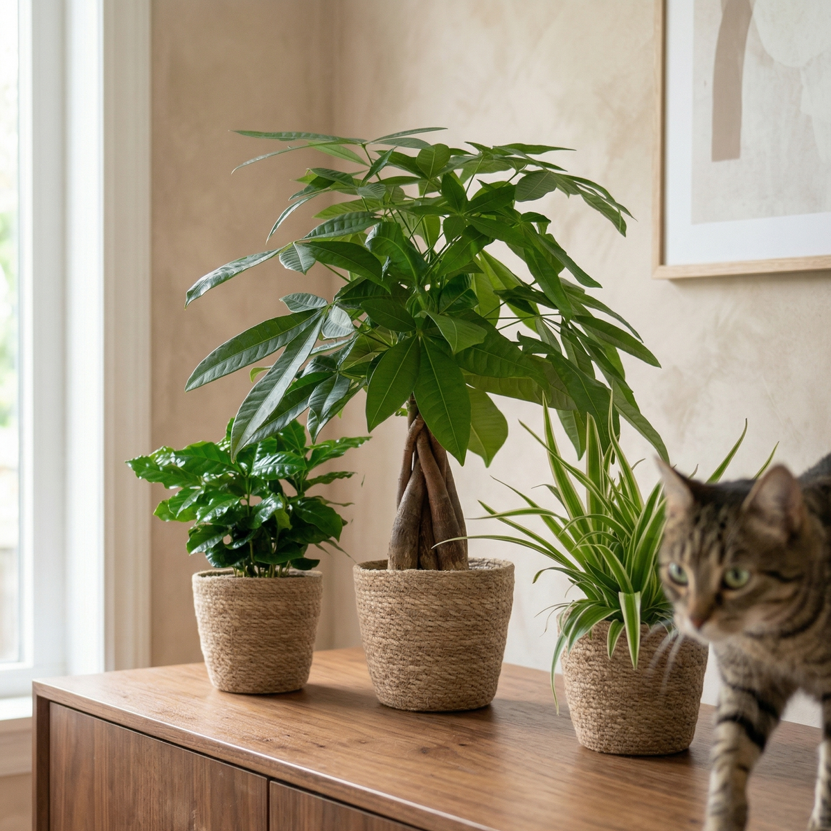 10 diervriendelijke kamerplanten voor katten en honden.