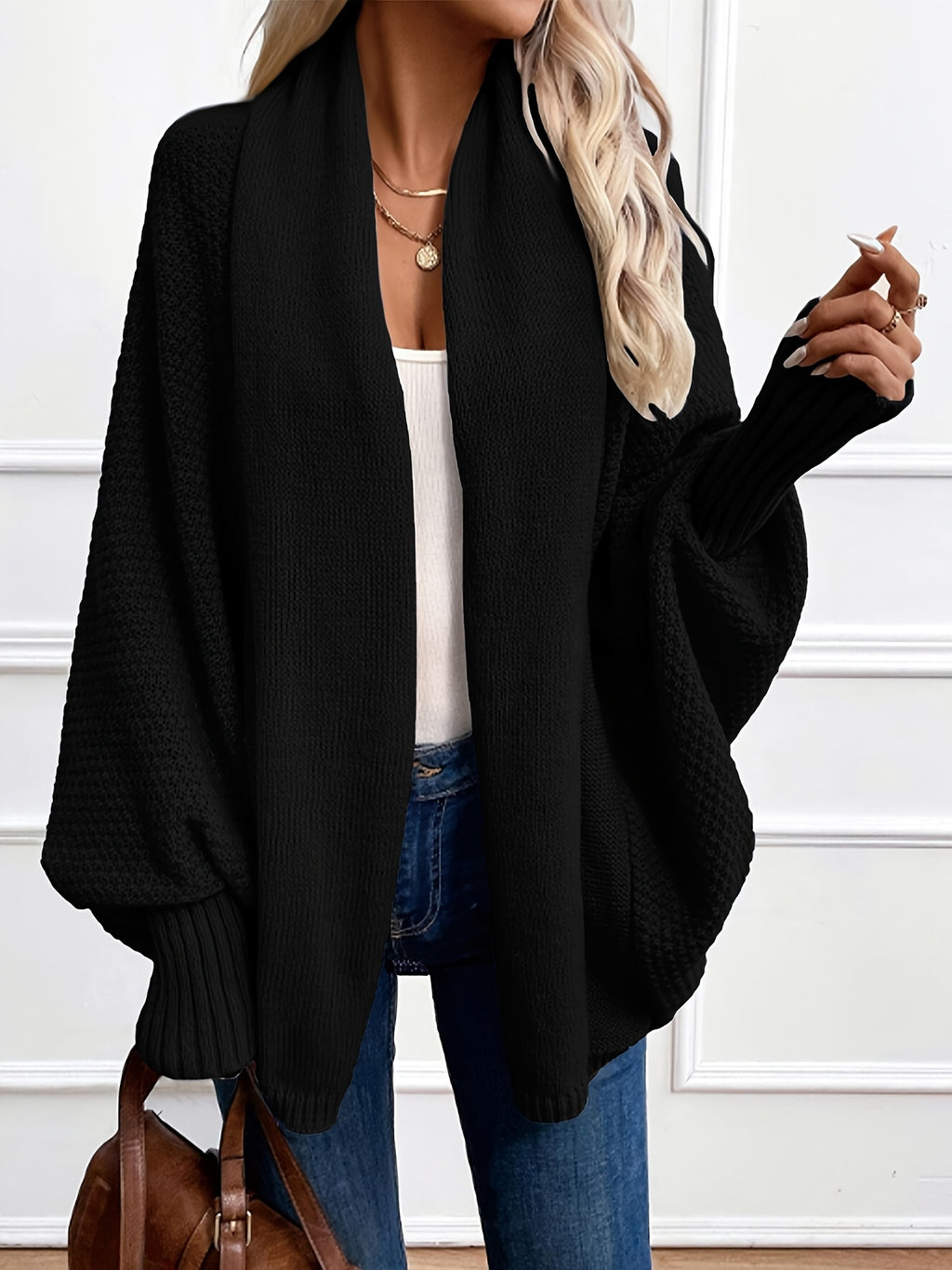 Celandine | Damesvest met sjaalkraag – Loszittend, halflang vest