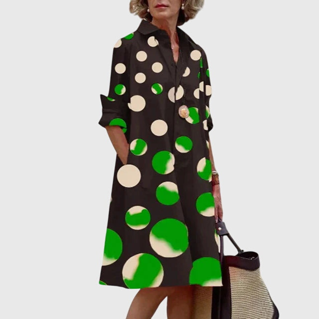 Amra | Elegante midi-jurk voor dames met zakken – Casual A-lijn jurk