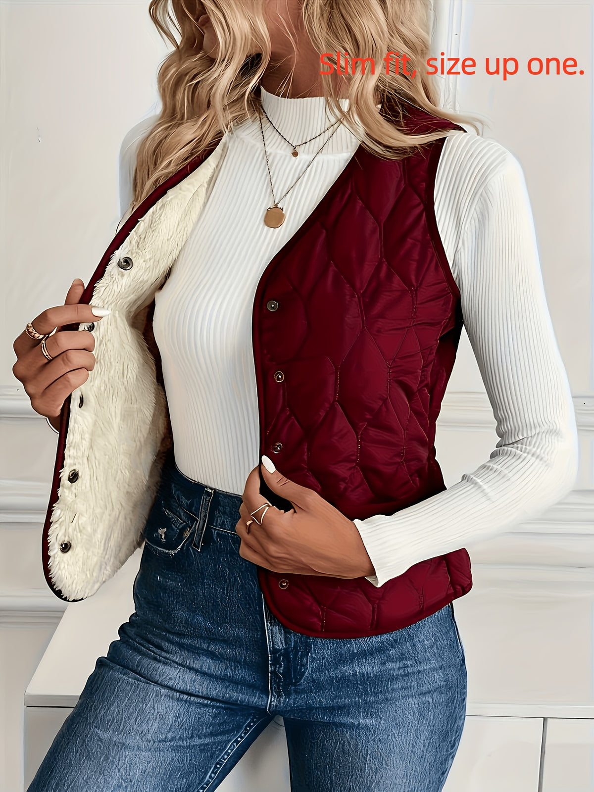 Aimee | Winterjas voor dames met thermische voering – Warm, geïsoleerd vest voor koud weer