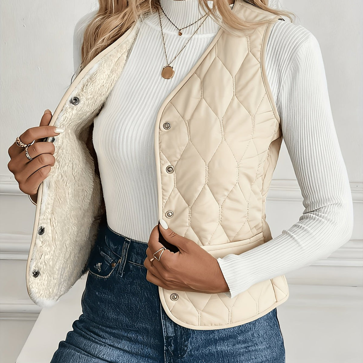 Aimee | Winterjas voor dames met thermische voering – Warm, geïsoleerd vest voor koud weer