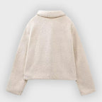 Ottelina | Dames Fleecejas Cropped met Ritssluiting – Warme, Casual Streetwear Jas