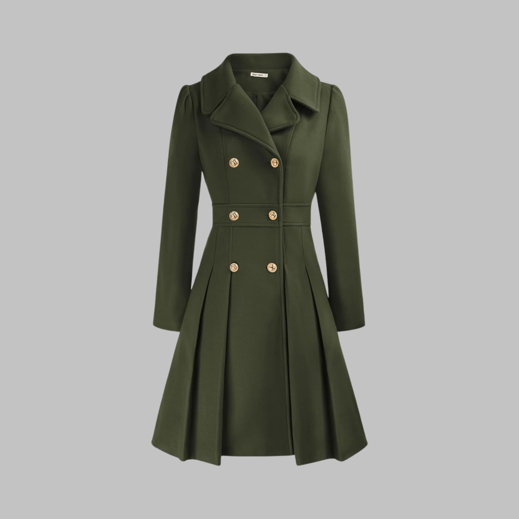 Esmeray | Damesjas met dubbele knoopsluiting, lange mouwen en een klassieke, elegante stijl