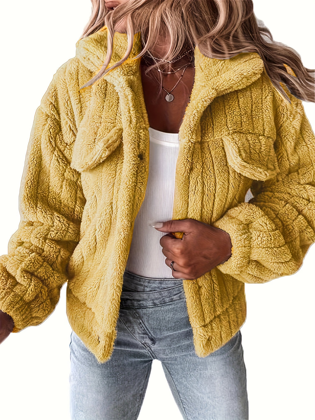 Aenora | Dames teddyjas – Omgeslagen kraag