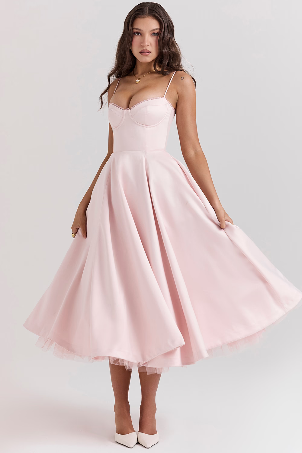 Alice | Satijnen Avondjurk voor Dames – Elegante Formele Fit & Flare Jurk