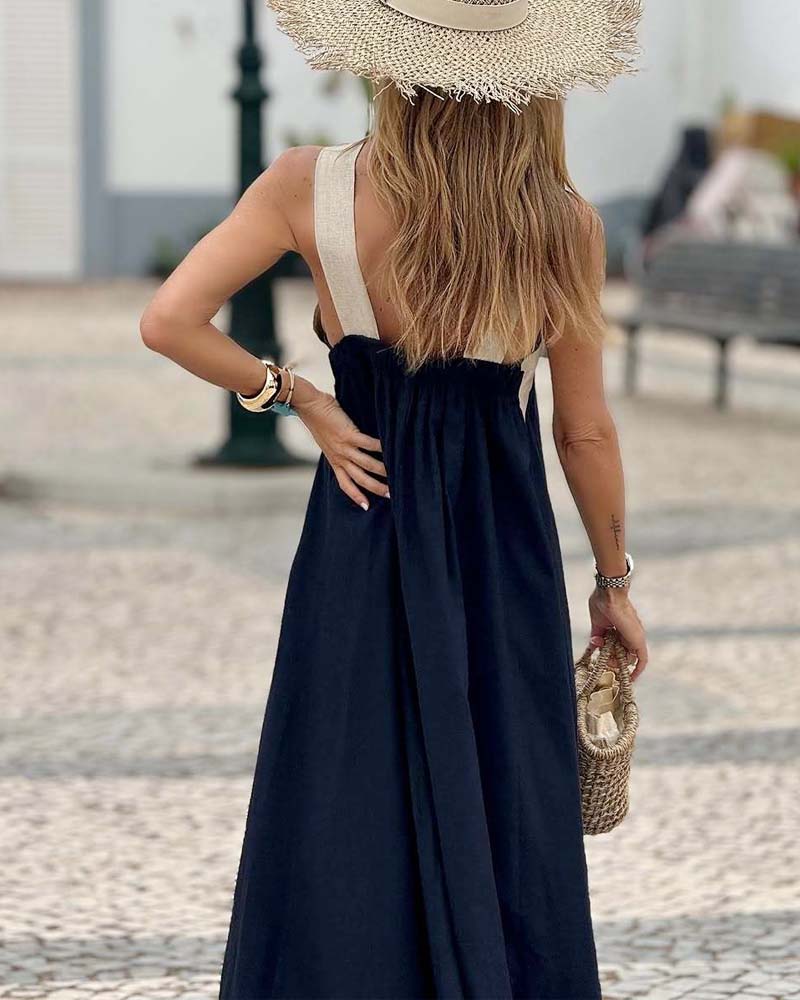 Lurelle | Zomerjurk voor dames – Elegante, soepel vallende strandjurk met halternek