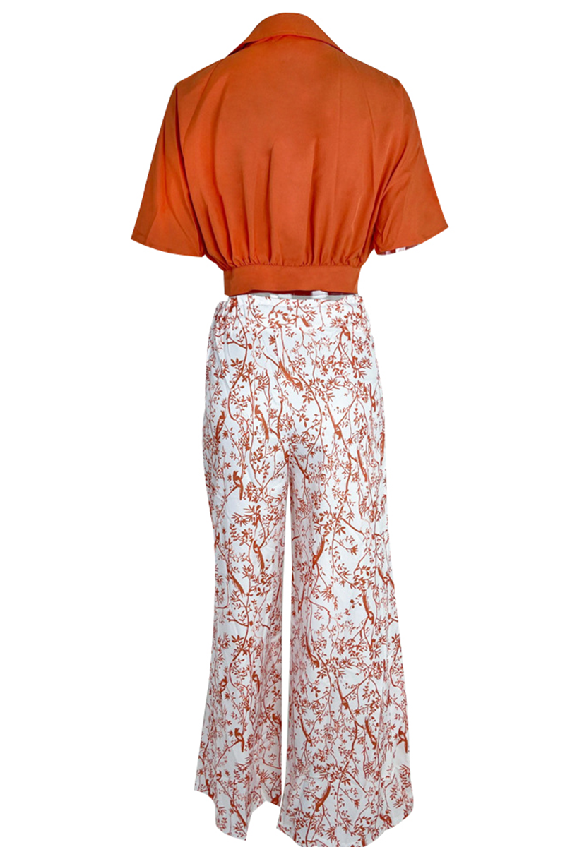 Alana | 2-Delige Set voor Dames – Bedrukte Soepele Blouse & Bijpassende Broek