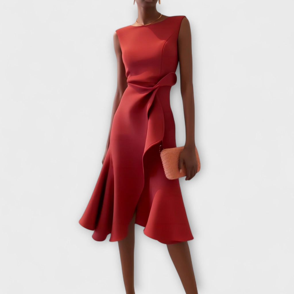Airae | Elegante midijurk voor dames – Verfijnde, slank gesneden gelegenheids