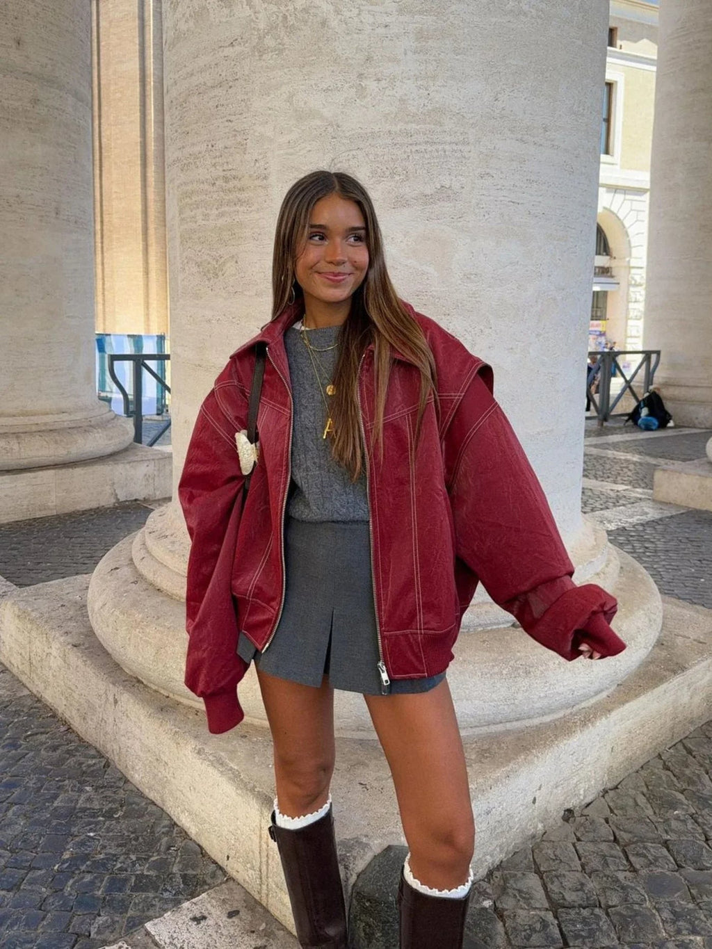 Dorelia | Oversized Leren Jas Dames – Zacht & Duurzaam Leer