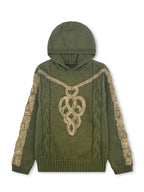Acey | Damestrui met capuchon – Zachte pullover van geborduurd jacquard