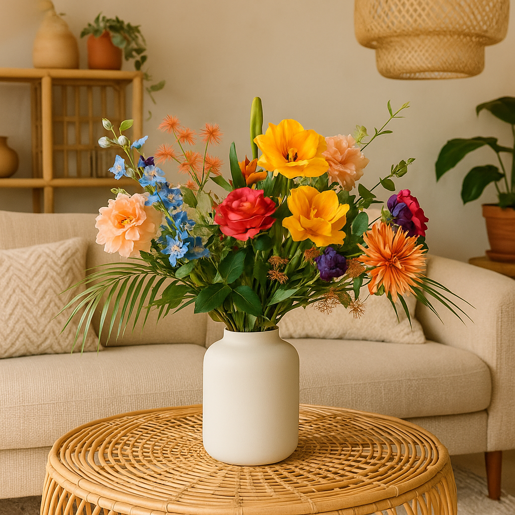 Kunstbloemen - Boeket M - Pretty Powerful - 67 cm