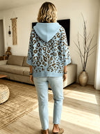 Betty | Hoodie met luipaardprint voor dames – Oversized trui met vleermuismouwen