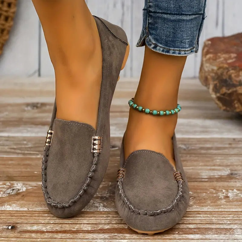 Jovie | Dames Loafers – Platte Comfort Instappers met Zachte Zool
