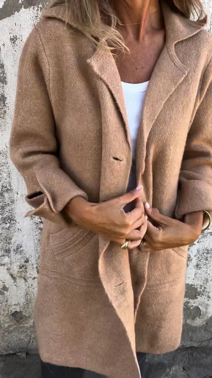 Cathalina | Gebreide Damesjas met Relaxed Fit – Zachte, Lichtgewicht Casual Jas