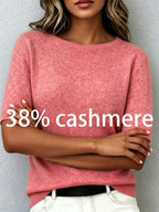 Alruna | Dames-top met korte mouwen en kasjmiergevoel – Zacht, elegant en casual T-shirt