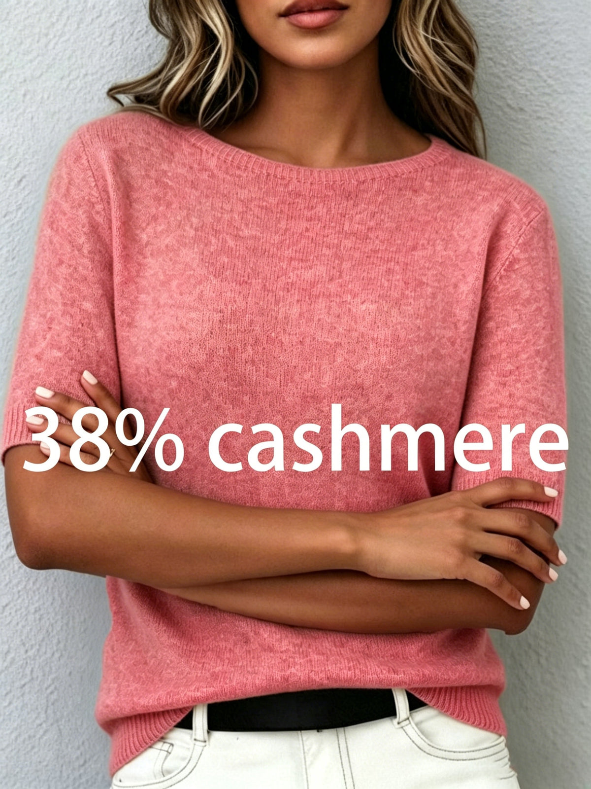 Alruna | Dames-top met korte mouwen en kasjmiergevoel – Zacht, elegant en casual T-shirt