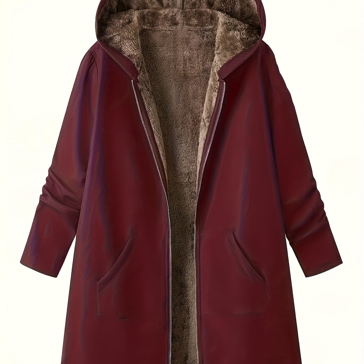 Zelmira | Warme Damesjas met Capuchon – Gevoerd, Effen & Casual
