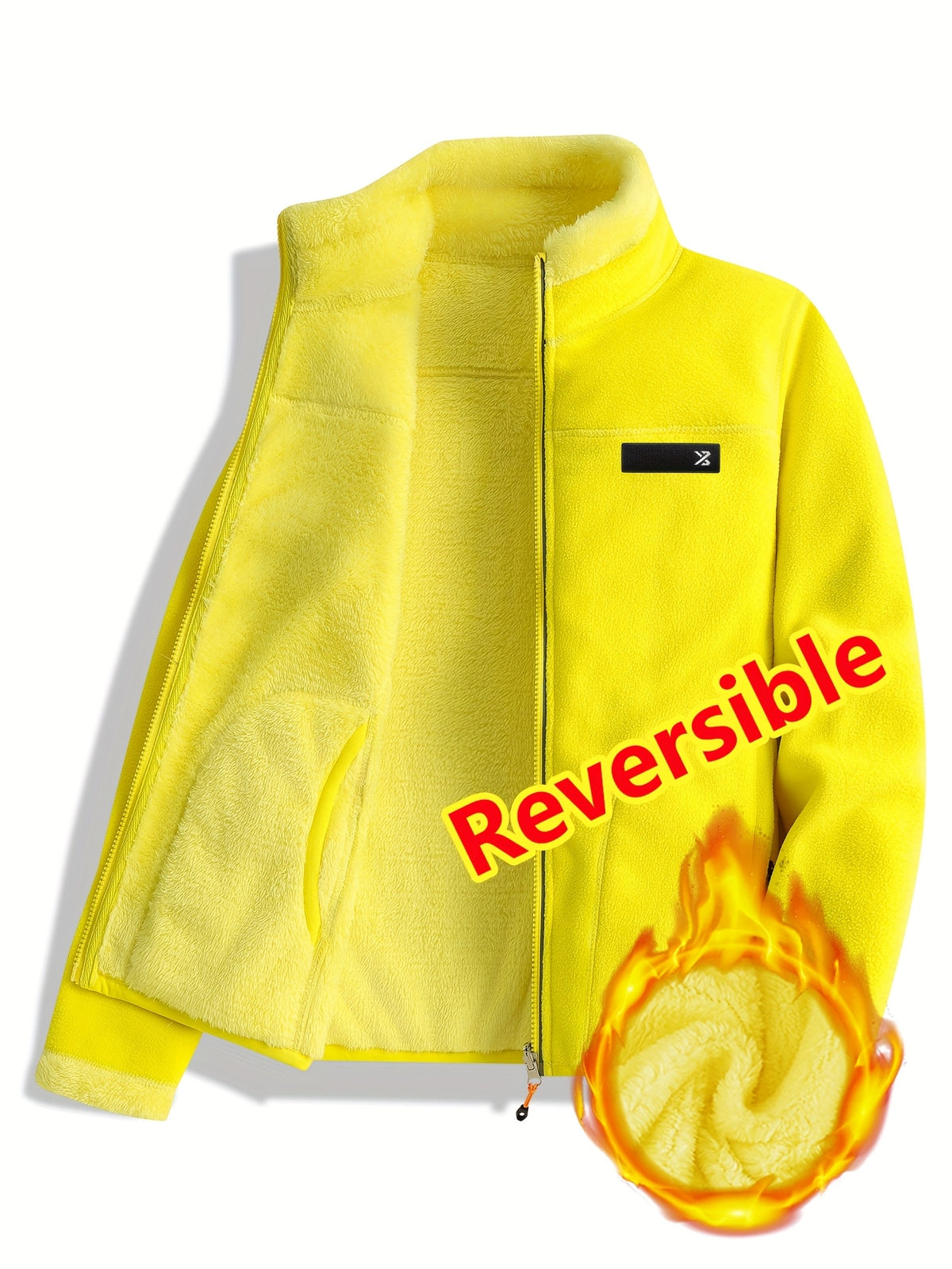 Armelle | Dames omkeerbare casual jas – Dikke, ruige textuur