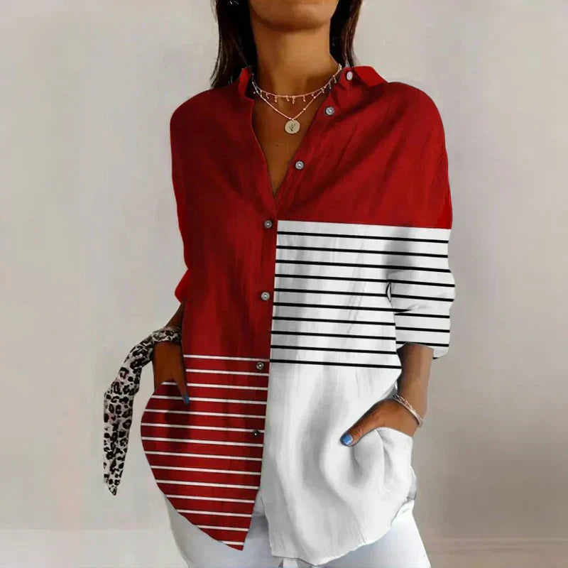 Esme | Vintage damesblouse met lange mouwen – Klassieke retro-chique top