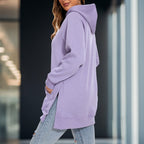 Gustina | Lange Sweaterjurk voor Dames – Casual Hoodie Jurk