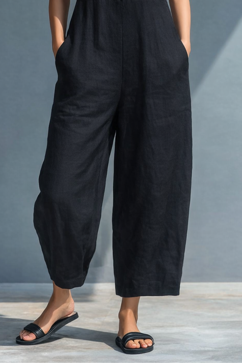 Fiorella | Jumpsuit voor dames met wijde pijpen – Mouwloze, casual jumpsuit met V-hals