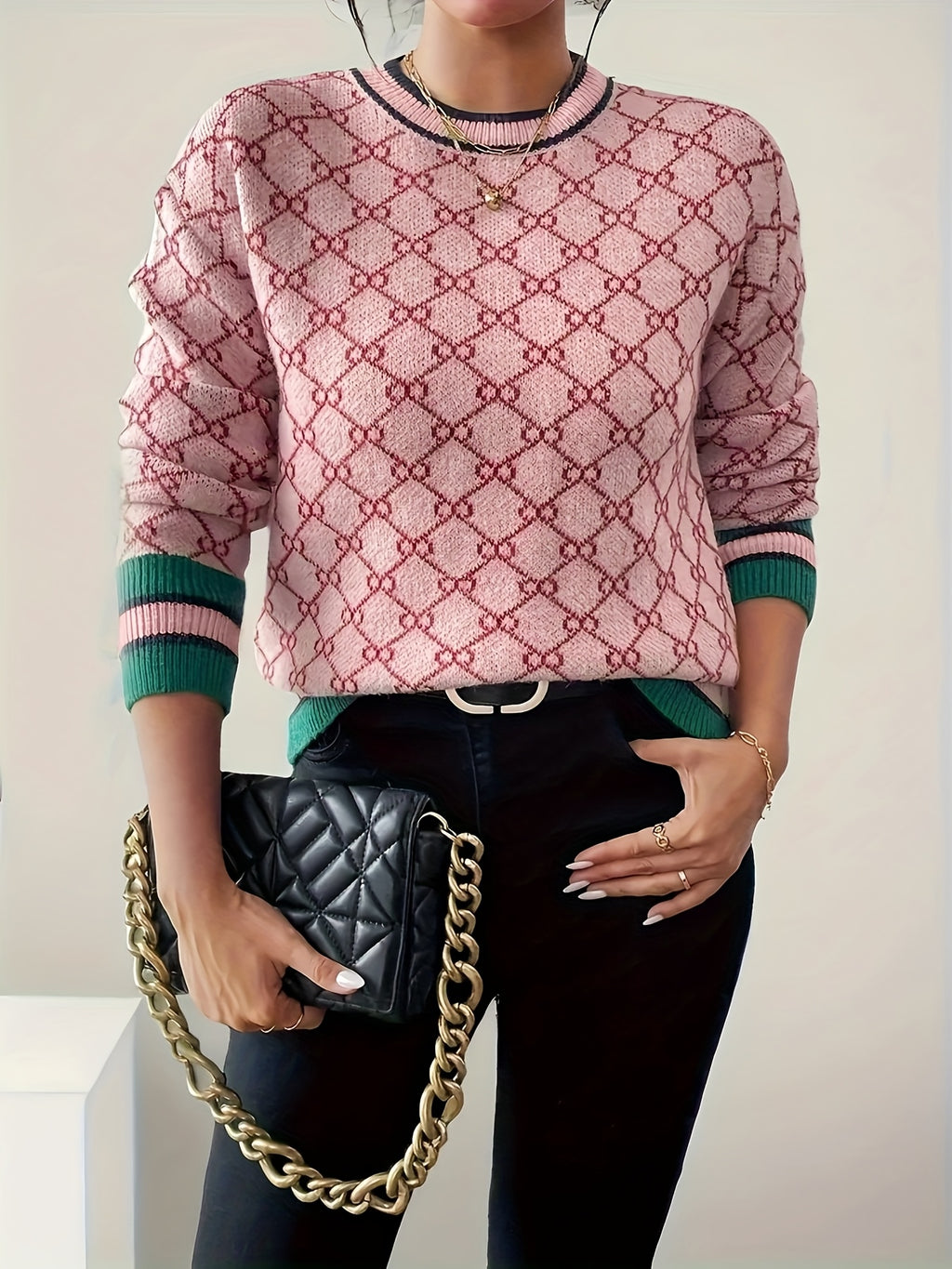 Andrina | Dames geribbelde top met lange mouwen – Ronde hals