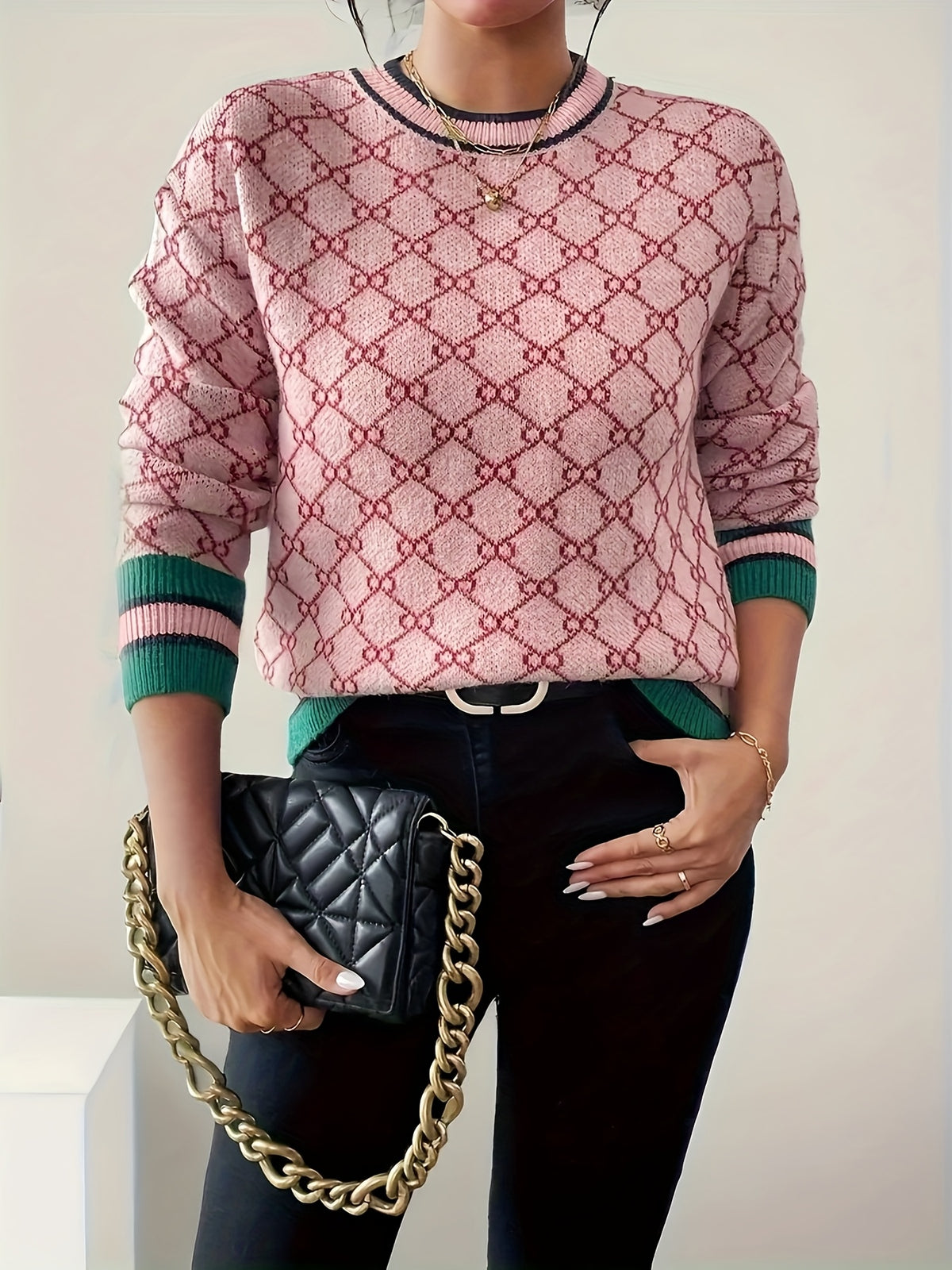 Andrina | Dames geribbelde top met lange mouwen – Ronde hals
