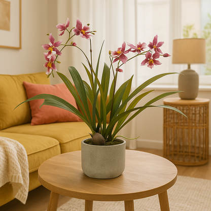 Kunstplant - Orchidee - Bordeaux - 45cm