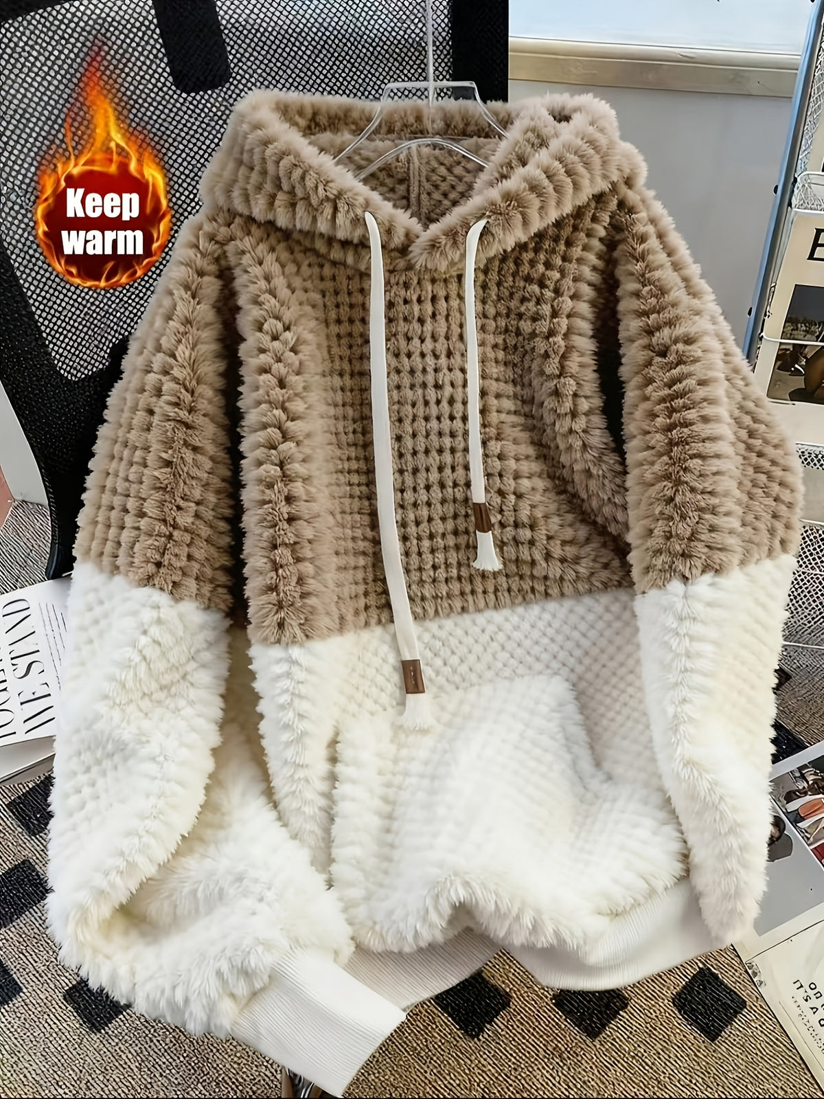Darcy | Pluche hoodie voor dames – Zachte pullover met lange mouwen