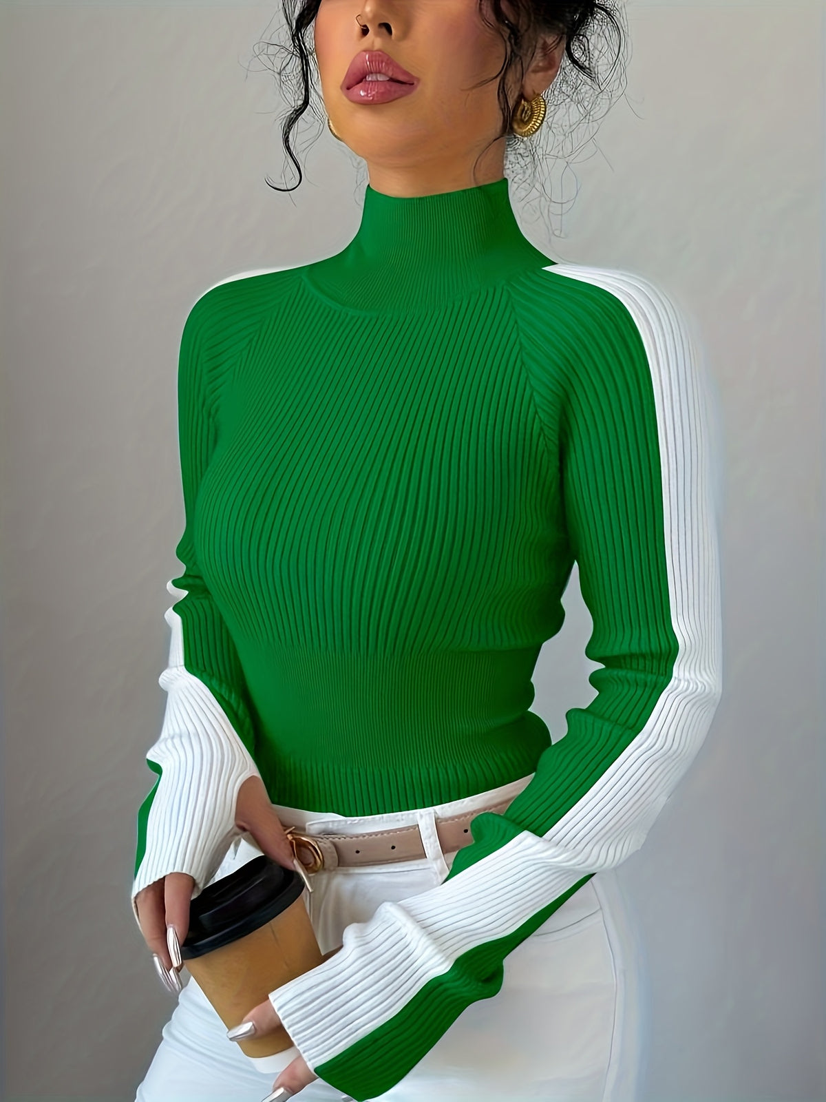 Josina | Dames Coltrui met Contrasterende Kleur, Zachte Stof & Comfortabele Pasvorm