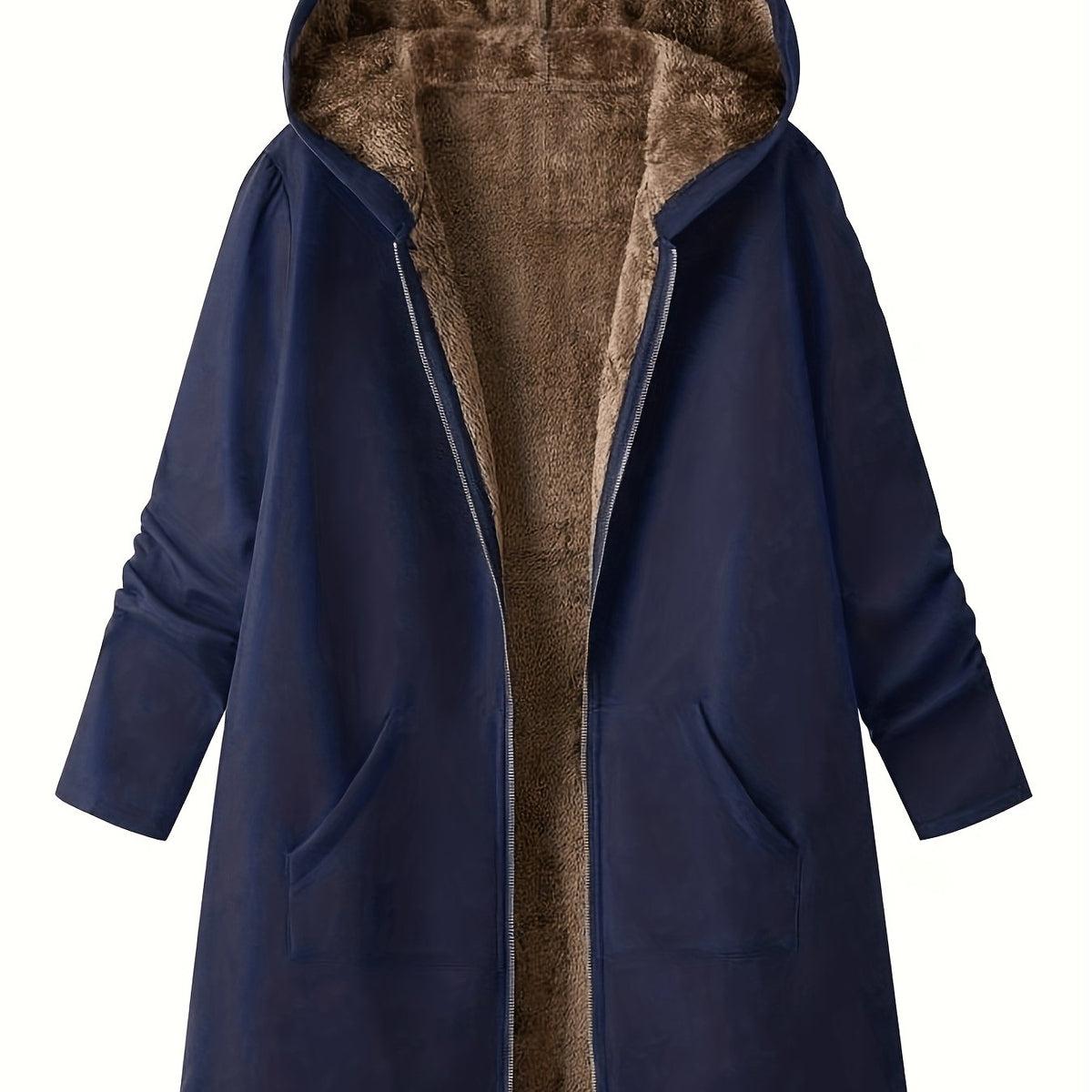 Zelmira | Warme Damesjas met Capuchon – Gevoerd, Effen & Casual