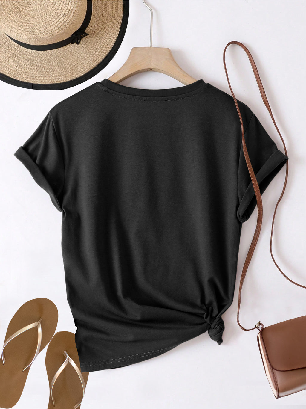 Eniselle | Dames T-shirt met Klaproosbloemenprint – Casual Ronde Hals en Korte Mouwen