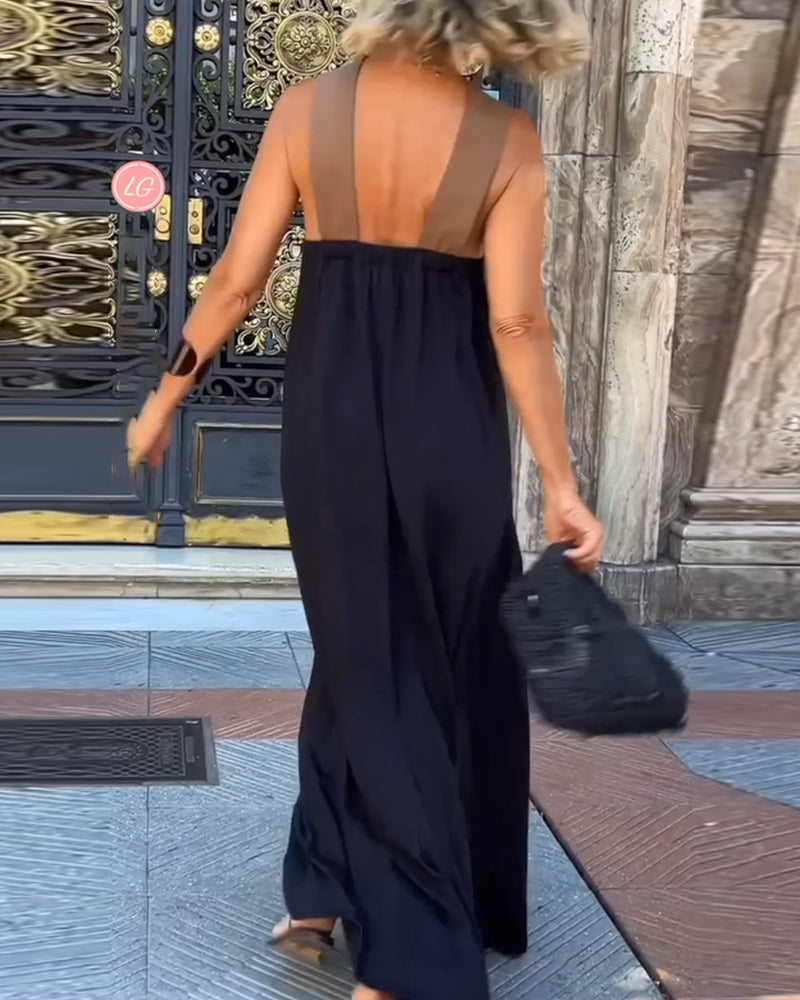 Lurelle | Zomerjurk voor dames – Elegante, soepel vallende strandjurk met halternek
