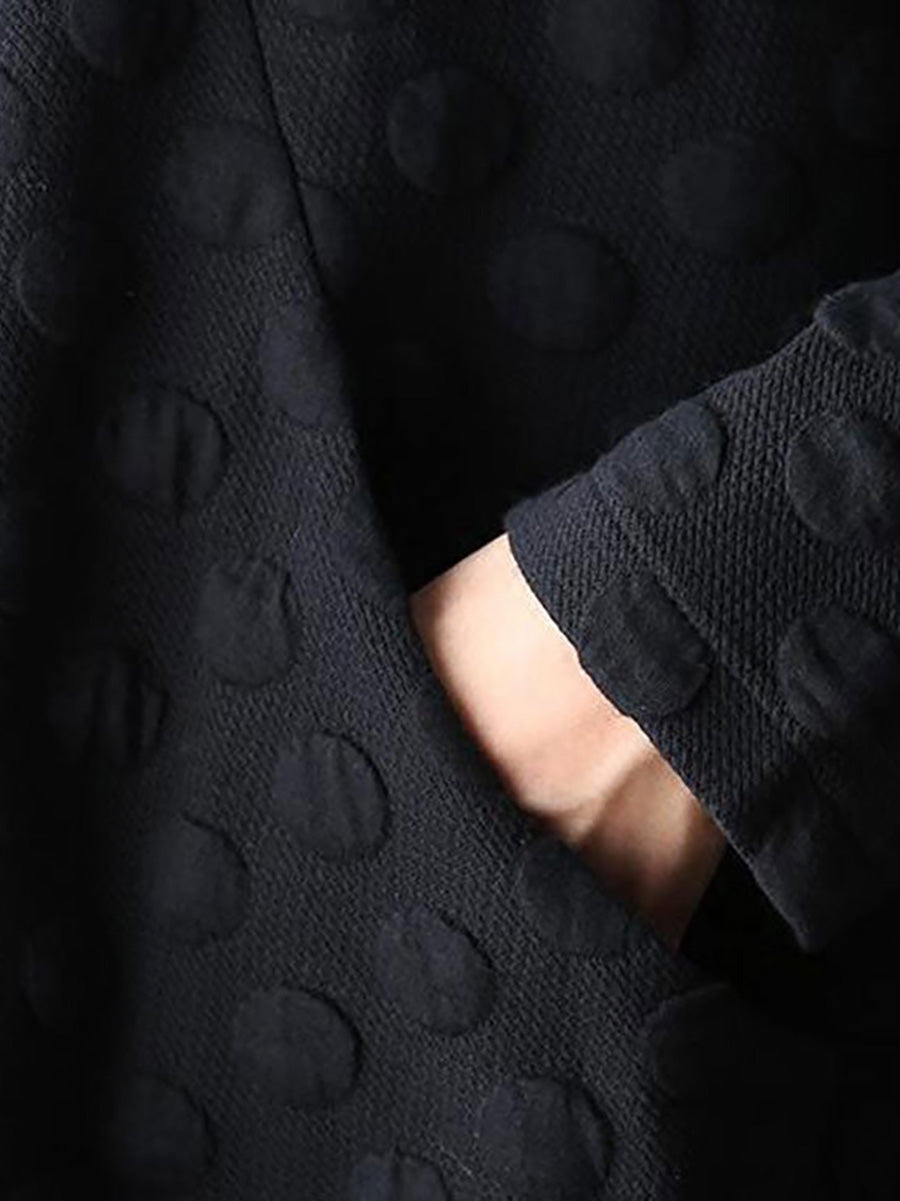 Carsyn | Dames Midi Jurk met Stippen – Casual Katoenen Jurk in Grote Maten