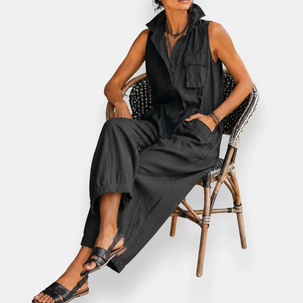 Celestia | Mouwloze Dames Jumpsuit – Elegante, Comfortabele & Vloeiende Jumpsuit