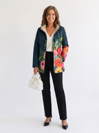 Cressara | Vintage gewatteerd damesjack met bloemenprint