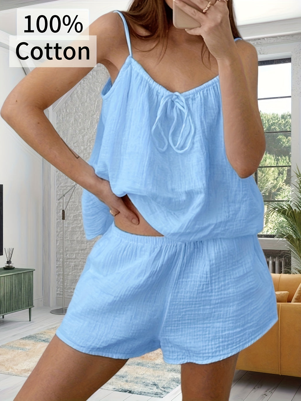 Daelina | Set met damestanktop en -short – Comfortabele, losse pasvorm