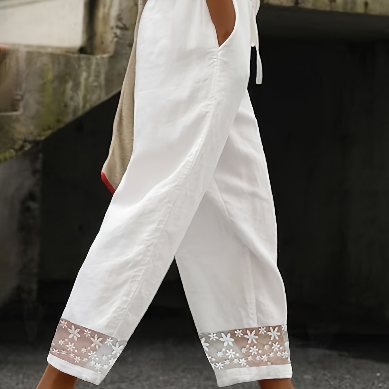 Saylor | Korte broek met wijde pijpen voor dames – Broek met elastische tailleband