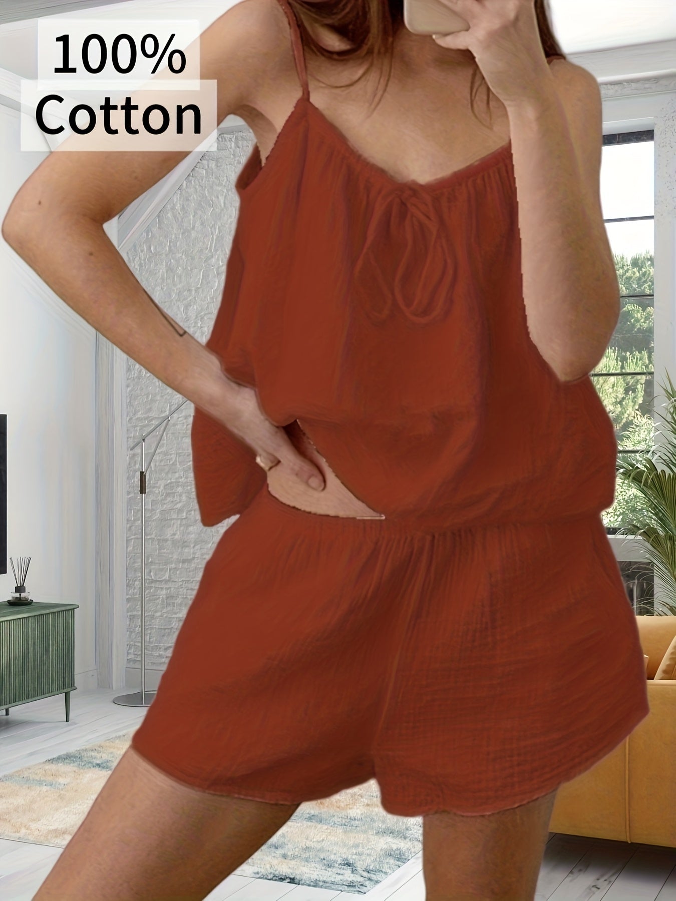 Daelina | Set met damestanktop en -short – Comfortabele, losse pasvorm