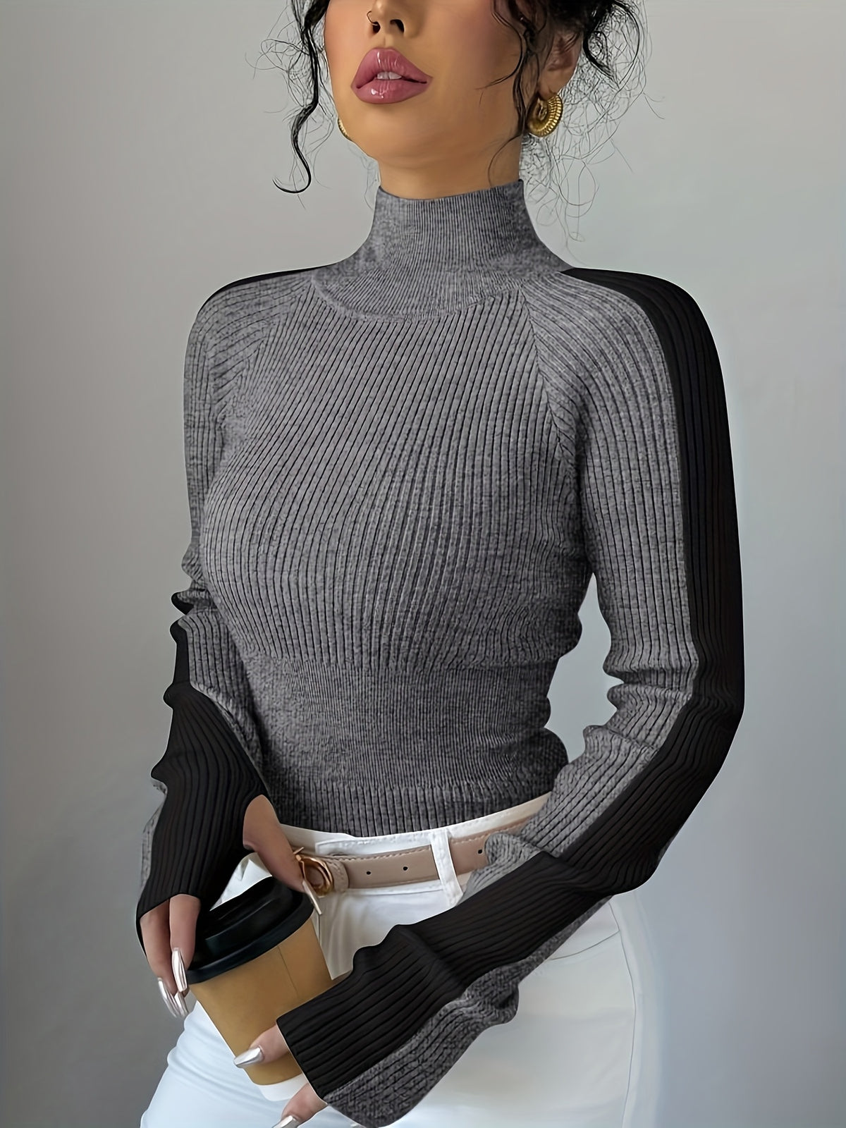 Josina | Dames Coltrui met Contrasterende Kleur, Zachte Stof & Comfortabele Pasvorm
