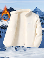 Anina | Women's Color Block Fleece-Lined Jacket – Thick Warm Zip-Up Casual Outdoor Coat