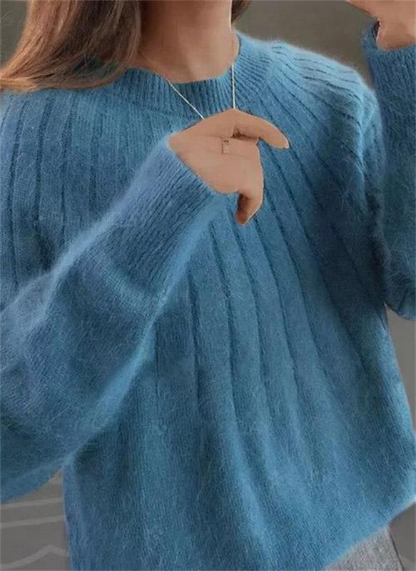 Ottilia | Pluizige gebreide damestrui – Zachte, knusse pullover