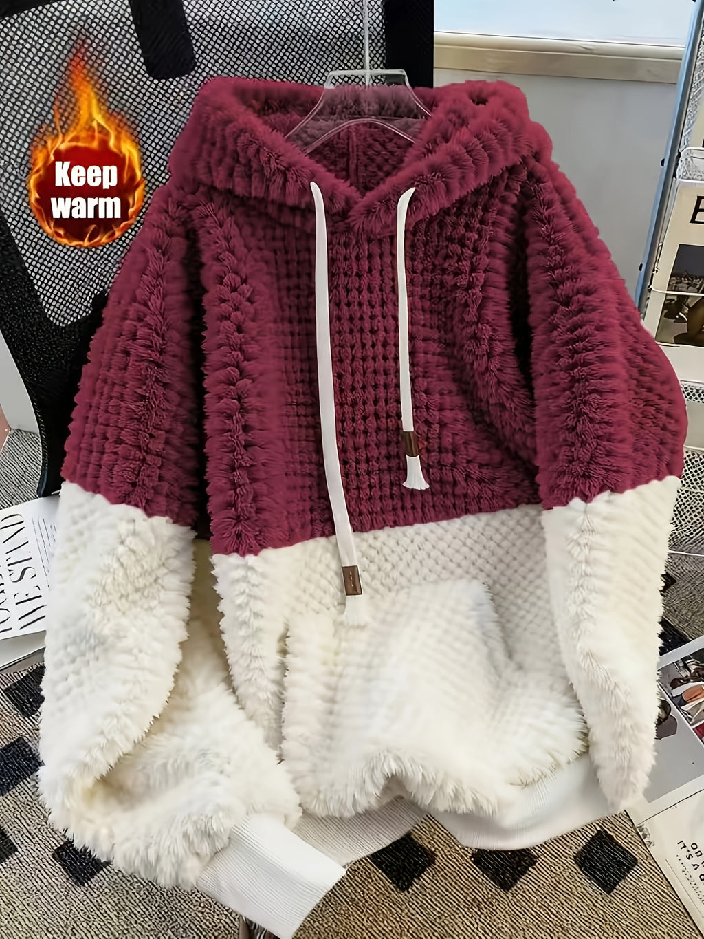 Darcy | Pluche hoodie voor dames – Zachte pullover met lange mouwen