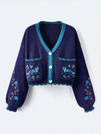 Evelara | Dames Vest met Kleurvlakken – Geborduurde Vos