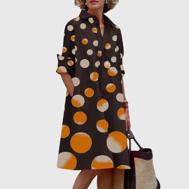 Amra | Elegante midi-jurk voor dames met zakken – Casual A-lijn jurk