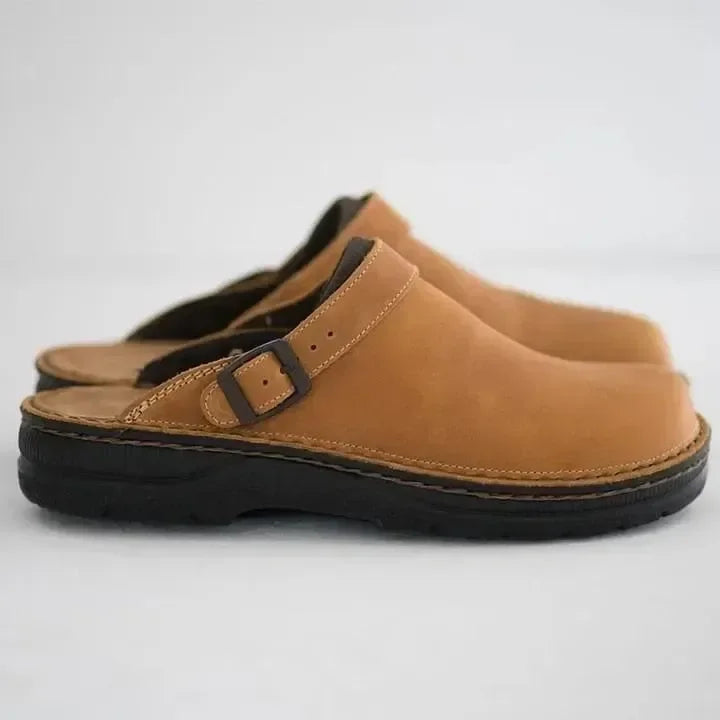 UrbanStep | Premium Leren Klompschoenen voor Mannen - Comfortabel, Stijlvol, Slip-On Casual Schoeisel