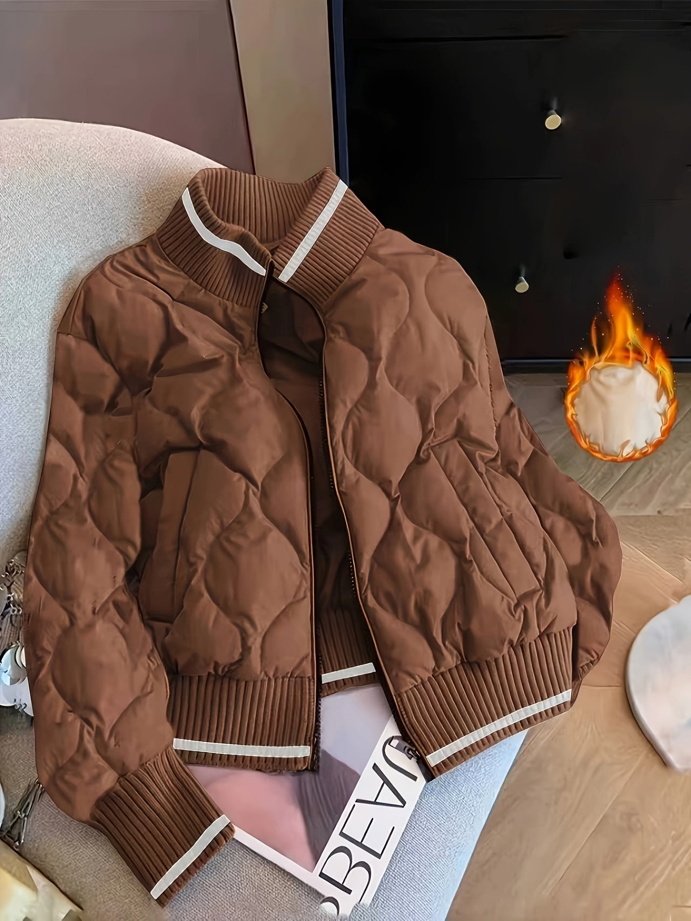 Berenice | Dames Gewatteerde Jas – Elegante Patchwork Winterjas met Modieuze Pasvorm