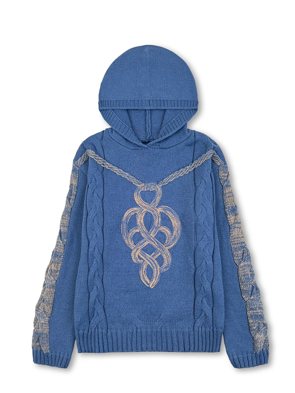 Acey | Damestrui met capuchon – Zachte pullover van geborduurd jacquard