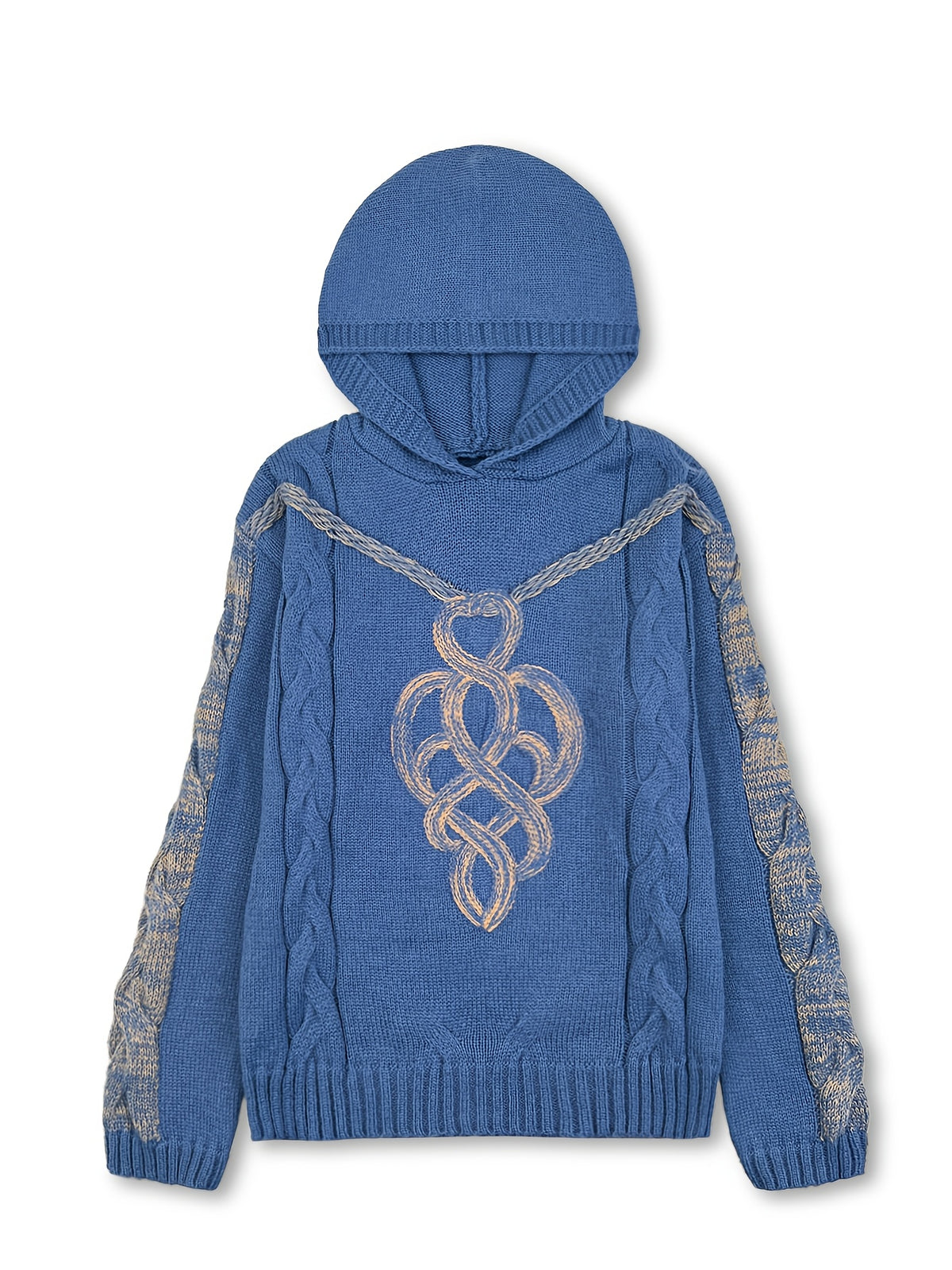 Acey | Damestrui met capuchon – Zachte pullover van geborduurd jacquard