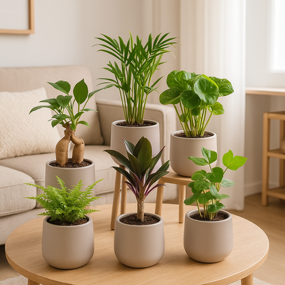 Mini planten set 6 - Inclusief 6x pot Joey grijs mat